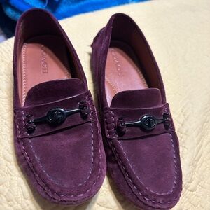 Coach Deep Purple Suede Loafers